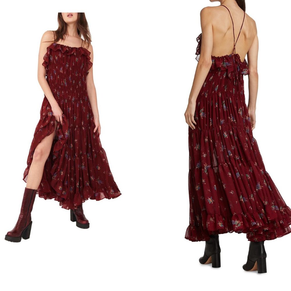 Free People Cloud Nine Chiffon Maxi Dress